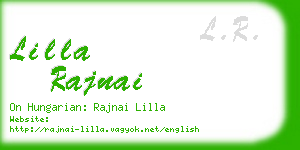 lilla rajnai business card